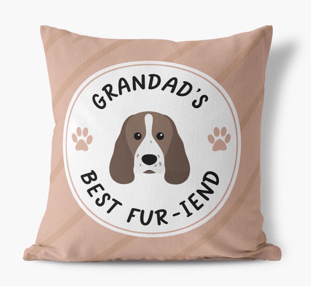 Grandad's Best Fur-iend: Personalised {breedFullName} Cushion