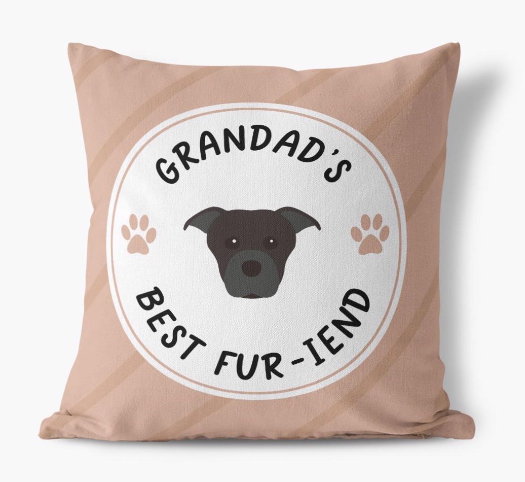 Grandad's Best Fur-iend: Personalised {breedFullName} Cushion
