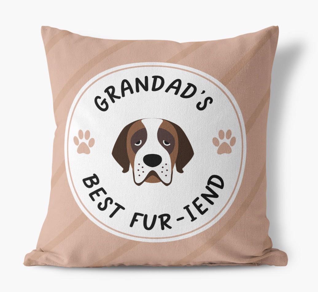 Grandad's Best Fur-iend: Personalised {breedFullName} Cushion