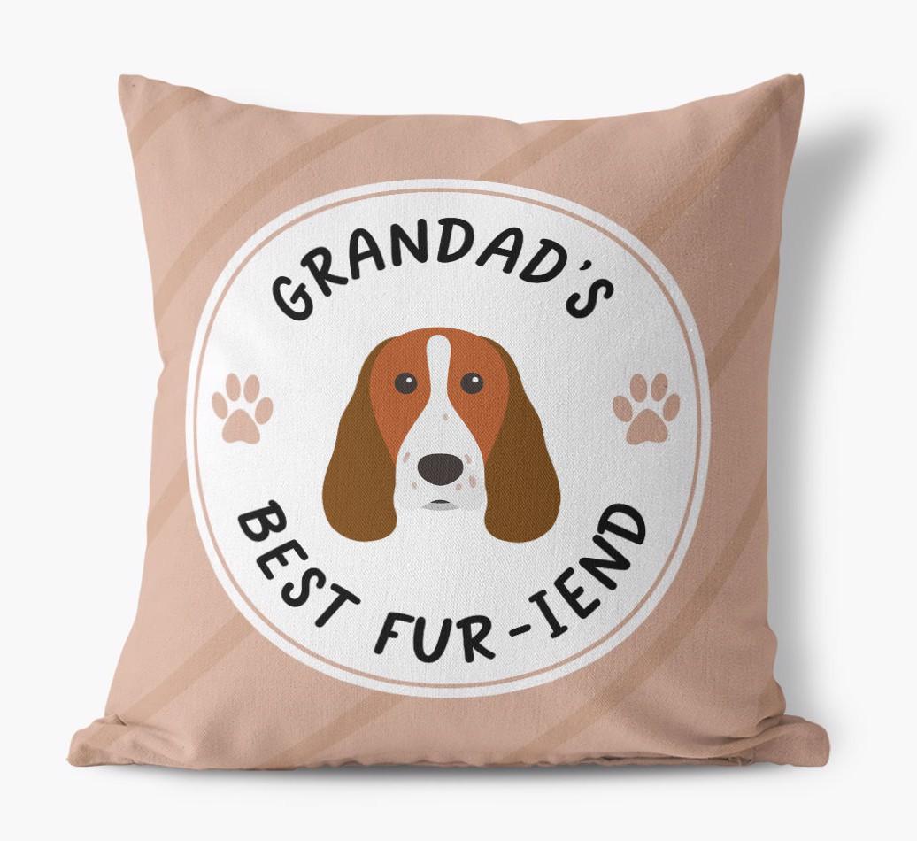 Grandad's Best Fur-iend: Personalised {breedFullName} Cushion