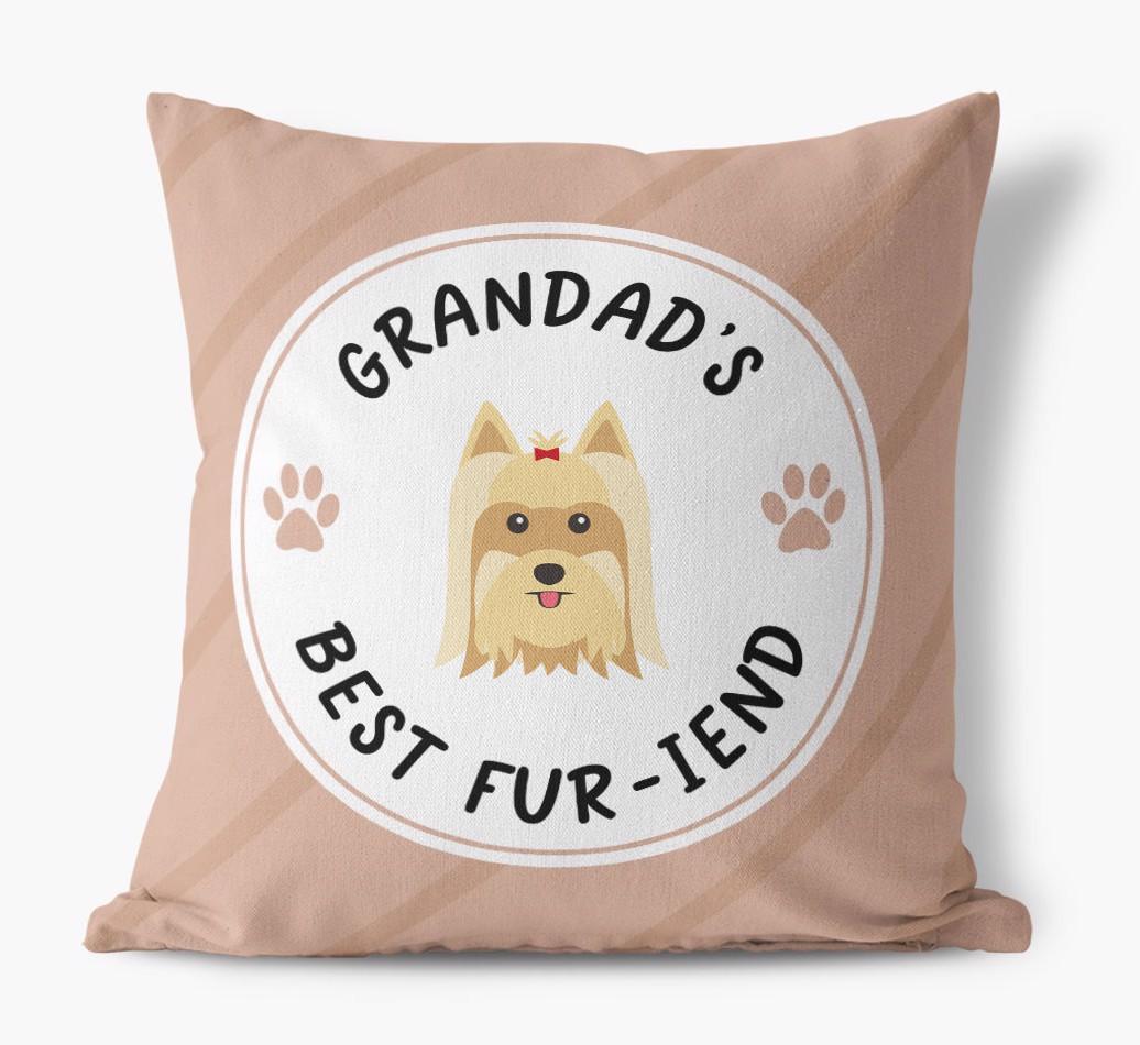 Grandad's Best Fur-iend: Personalised {breedFullName} Cushion