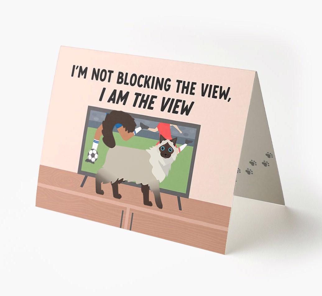 I’m Not Blocking The View, I Am The View - Soccer: Personalized {breedCommonName} Card