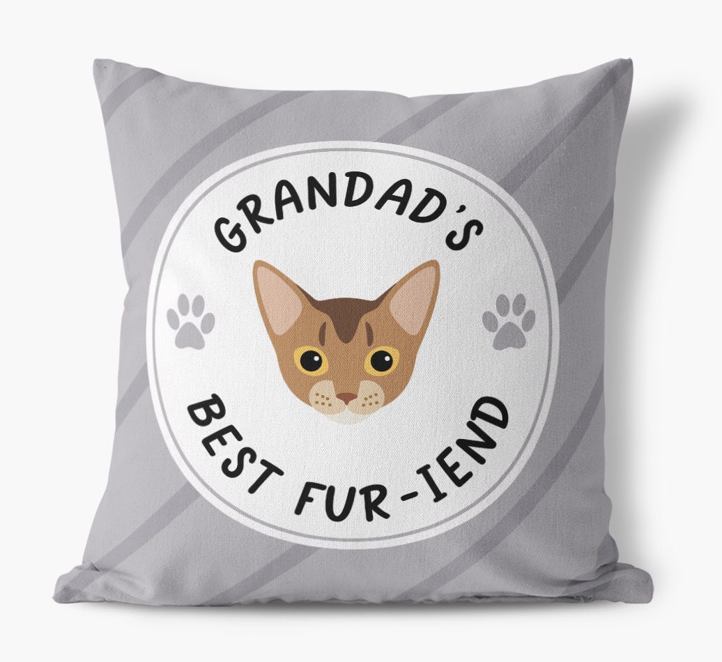 Grandad's Best Fur-iend: Personalised {breedCommonName} Cushion
