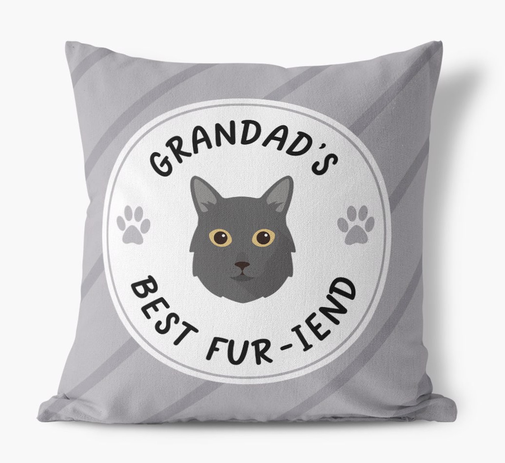 Grandad's Best Fur-iend: Personalised {breedCommonName} Cushion