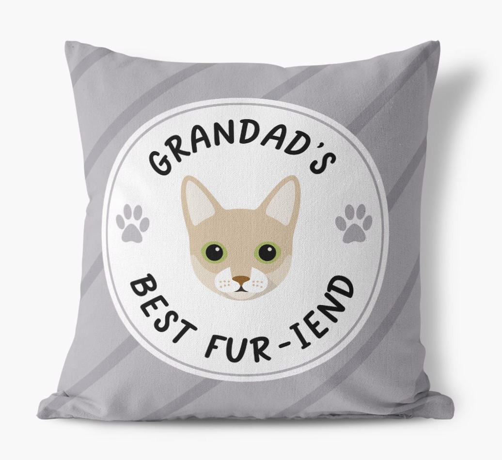 Grandad's Best Fur-iend: Personalised {breedCommonName} Cushion
