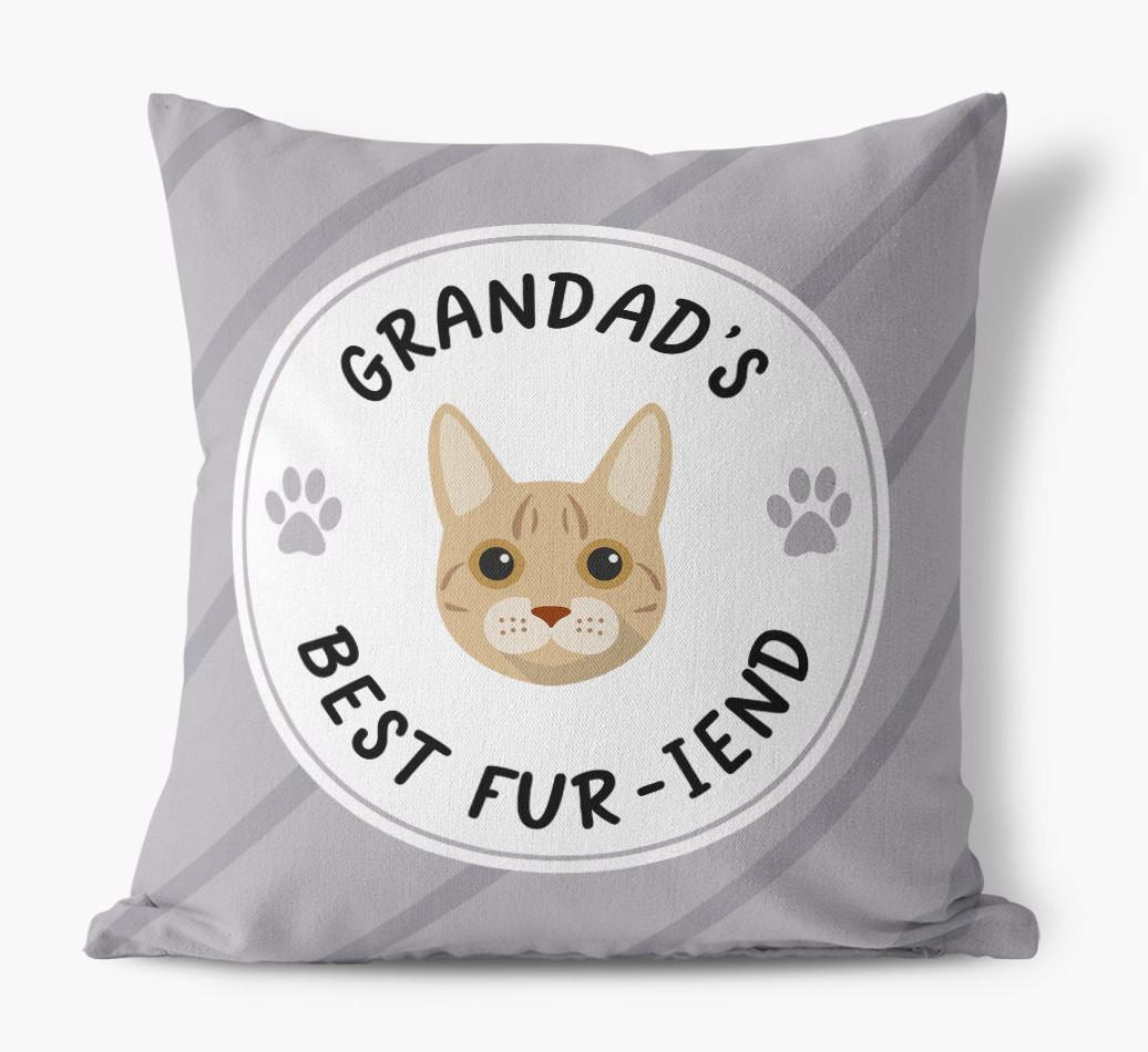 Grandad's Best Fur-iend: Personalised {breedCommonName} Cushion