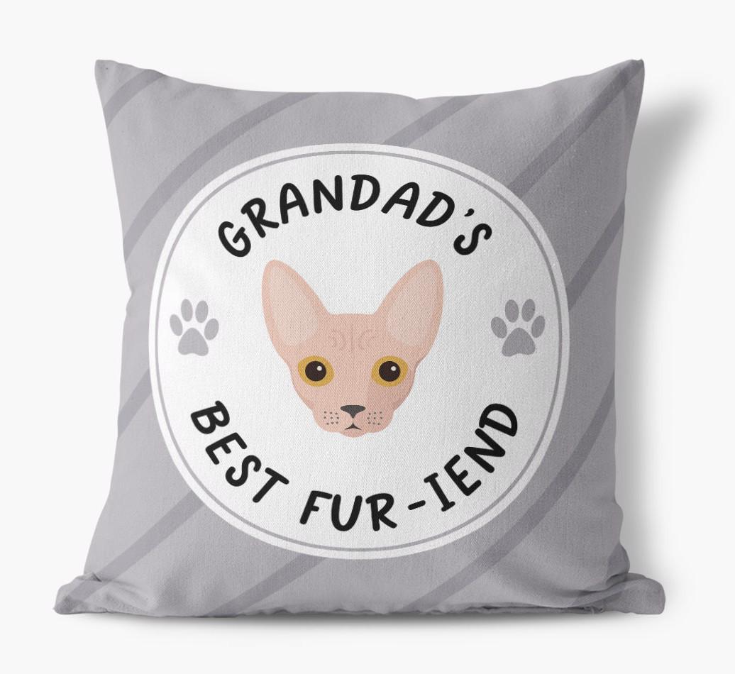 Grandad's Best Fur-iend: Personalised {breedCommonName} Cushion