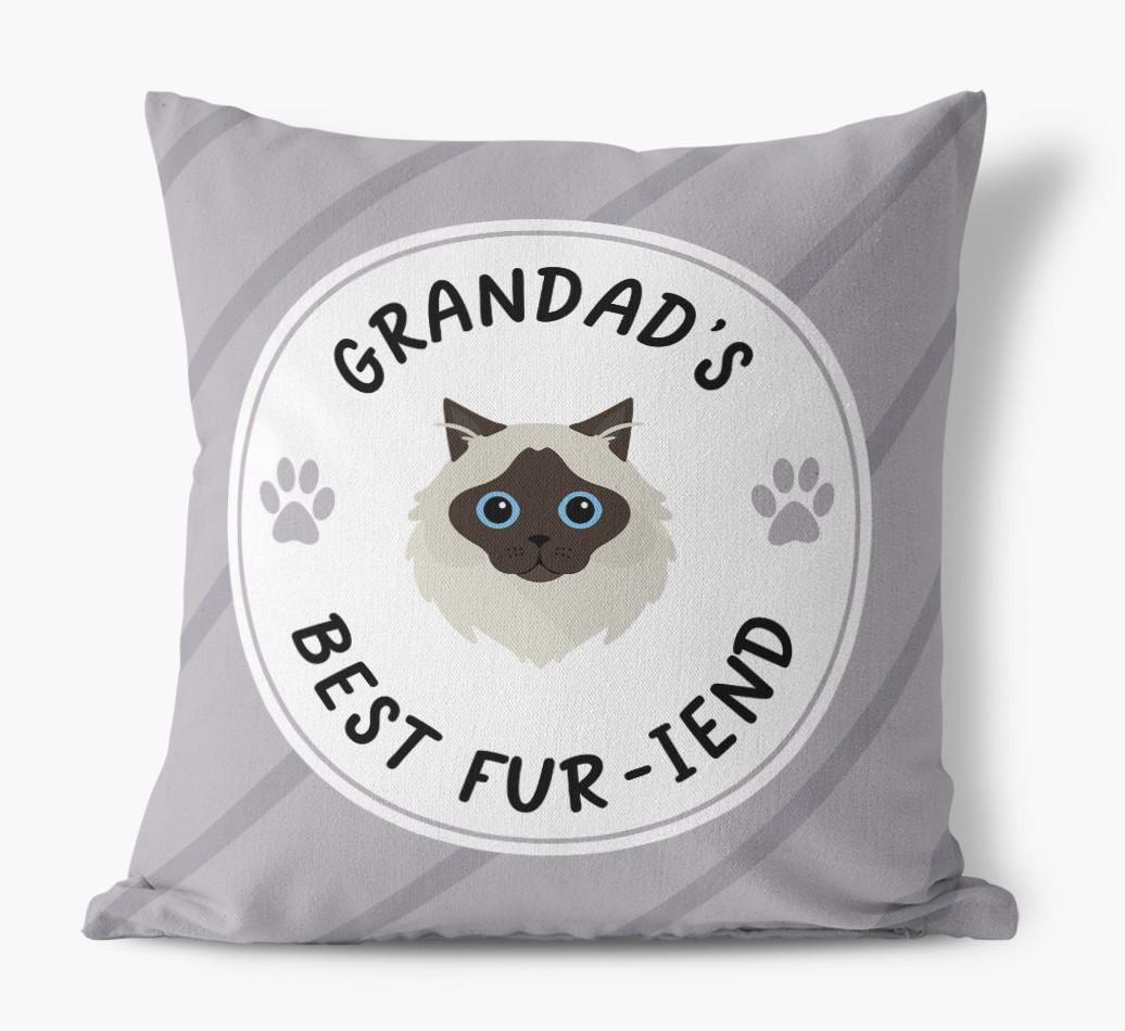 Grandad's Best Fur-iend: Personalised {breedCommonName} Cushion