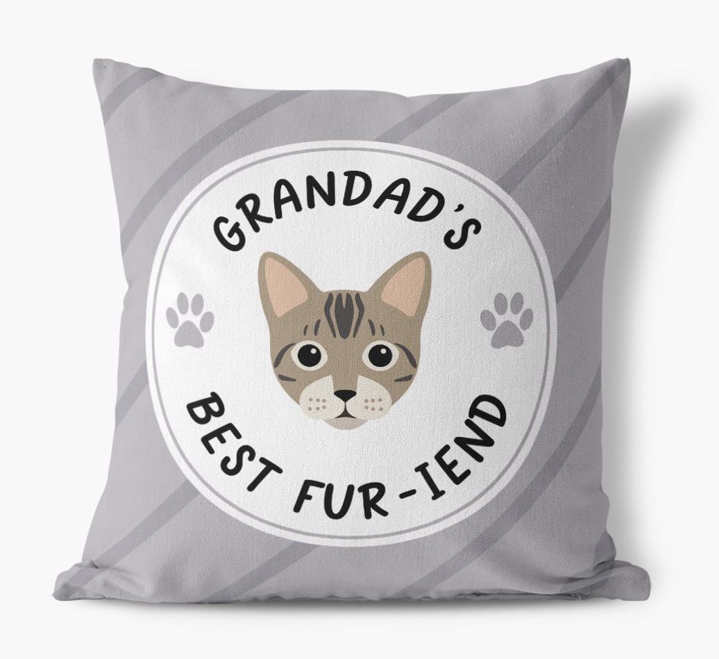 Grandad's Best Fur-iend: Personalised {breedCommonName} Cushion