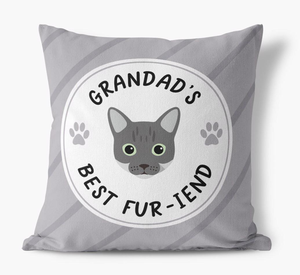Grandad's Best Fur-iend: Personalised {breedCommonName} Cushion
