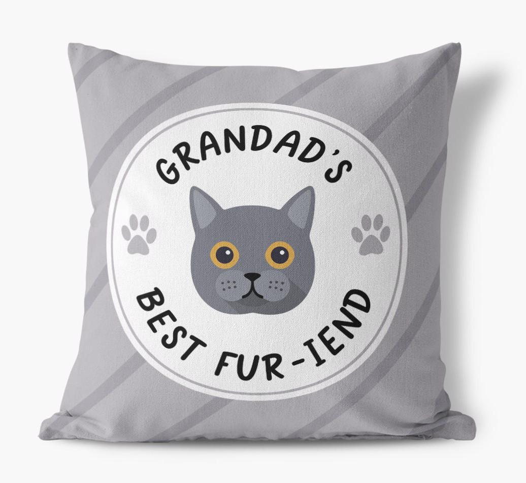 Grandad's Best Fur-iend: Personalised {breedCommonName} Cushion