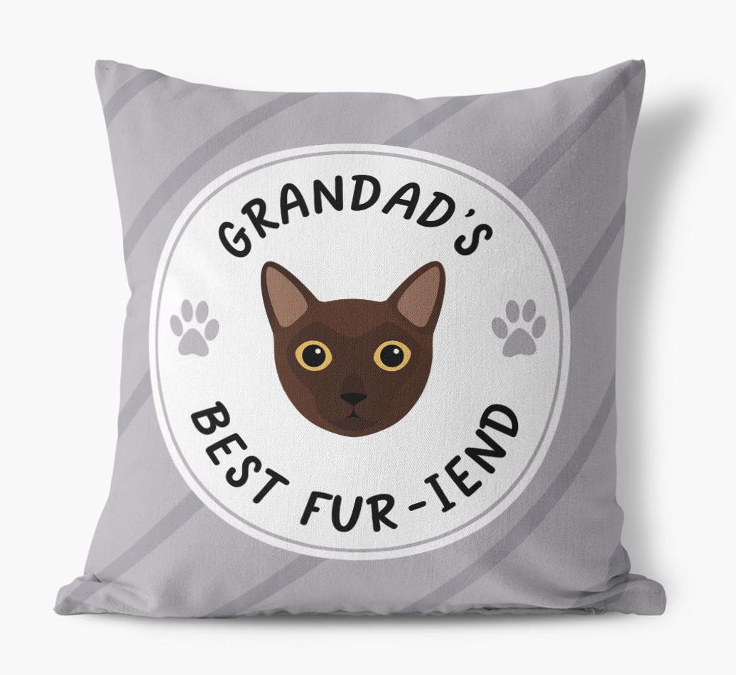 Grandad's Best Fur-iend: Personalised {breedCommonName} Cushion