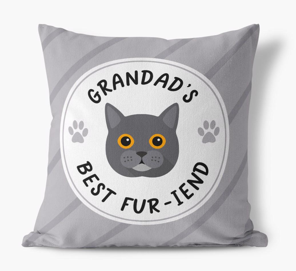 Grandad's Best Fur-iend: Personalised {breedCommonName} Cushion