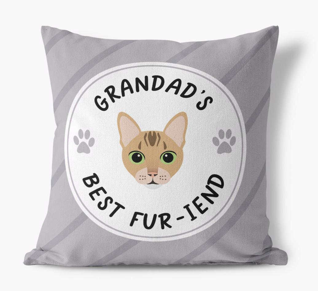 Grandad's Best Fur-iend: Personalised {breedCommonName} Cushion
