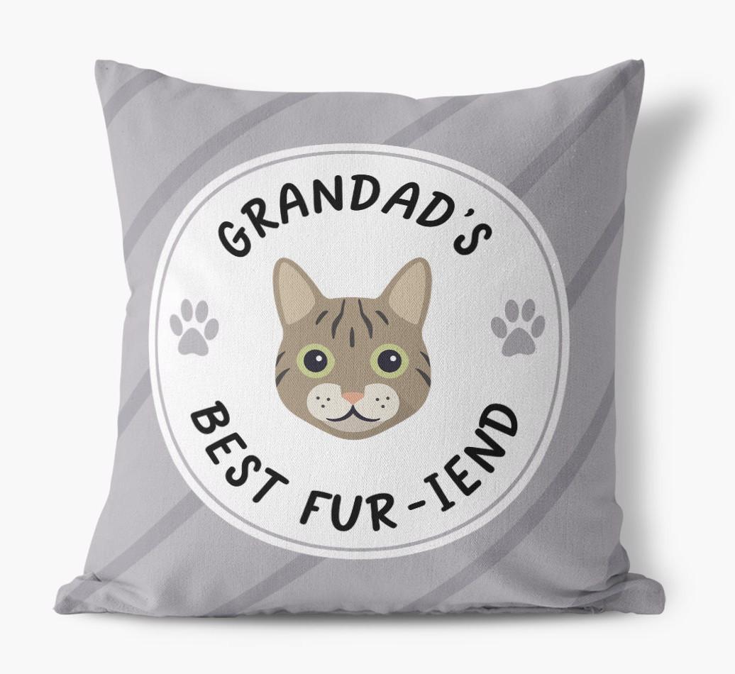 Grandad's Best Fur-iend: Personalised {breedCommonName} Cushion