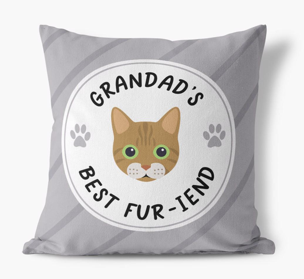 Grandad's Best Fur-iend: Personalised {breedCommonName} Cushion