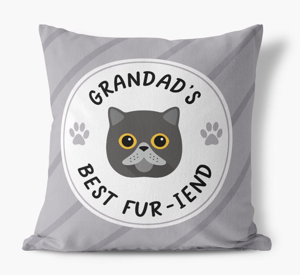 Grandad's Best Fur-iend: Personalised {breedCommonName} Cushion