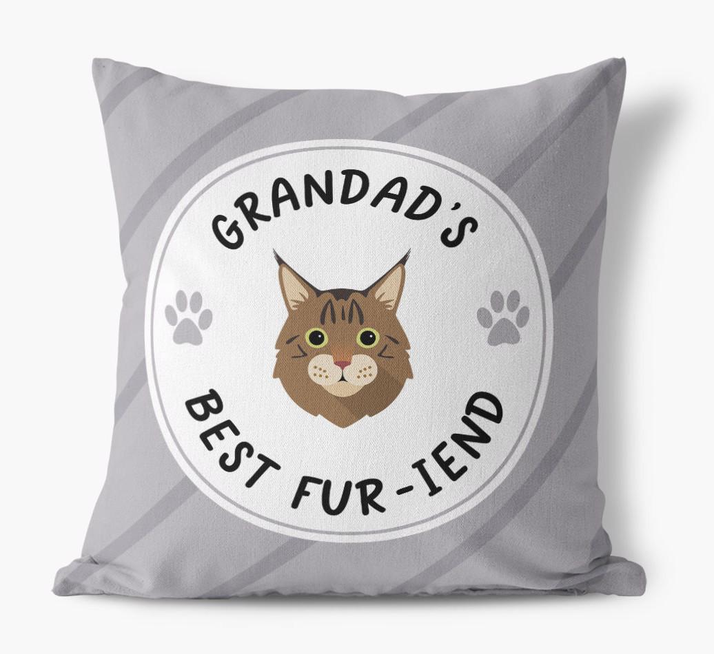 Grandad's Best Fur-iend: Personalised {breedCommonName} Cushion