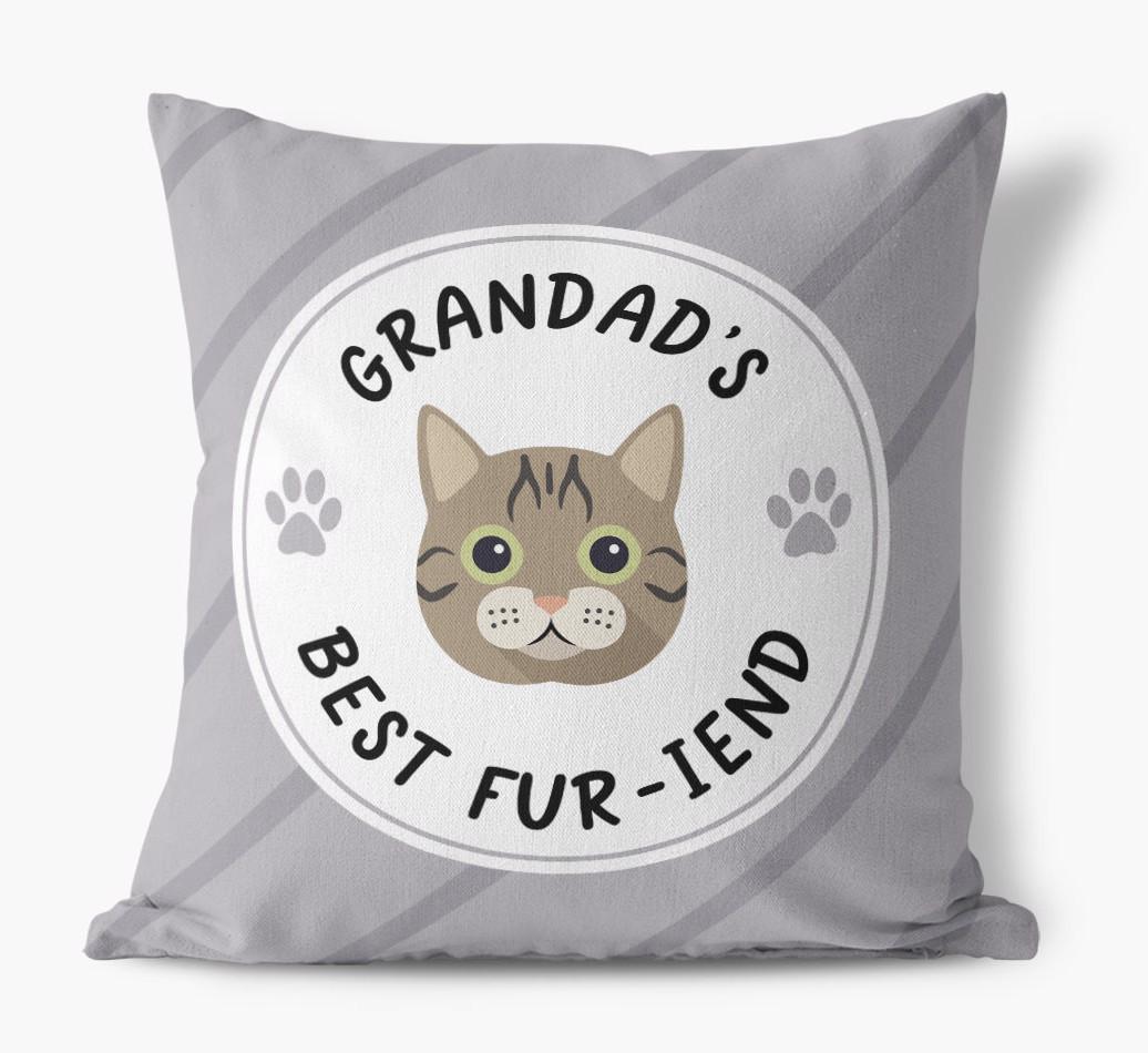 Grandad's Best Fur-iend: Personalised {breedCommonName} Cushion