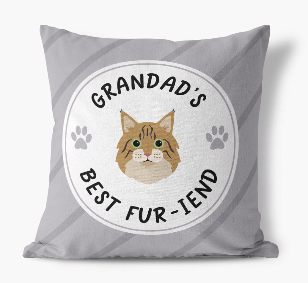 Grandad's Best Fur-iend: Personalised {breedCommonName} Cushion