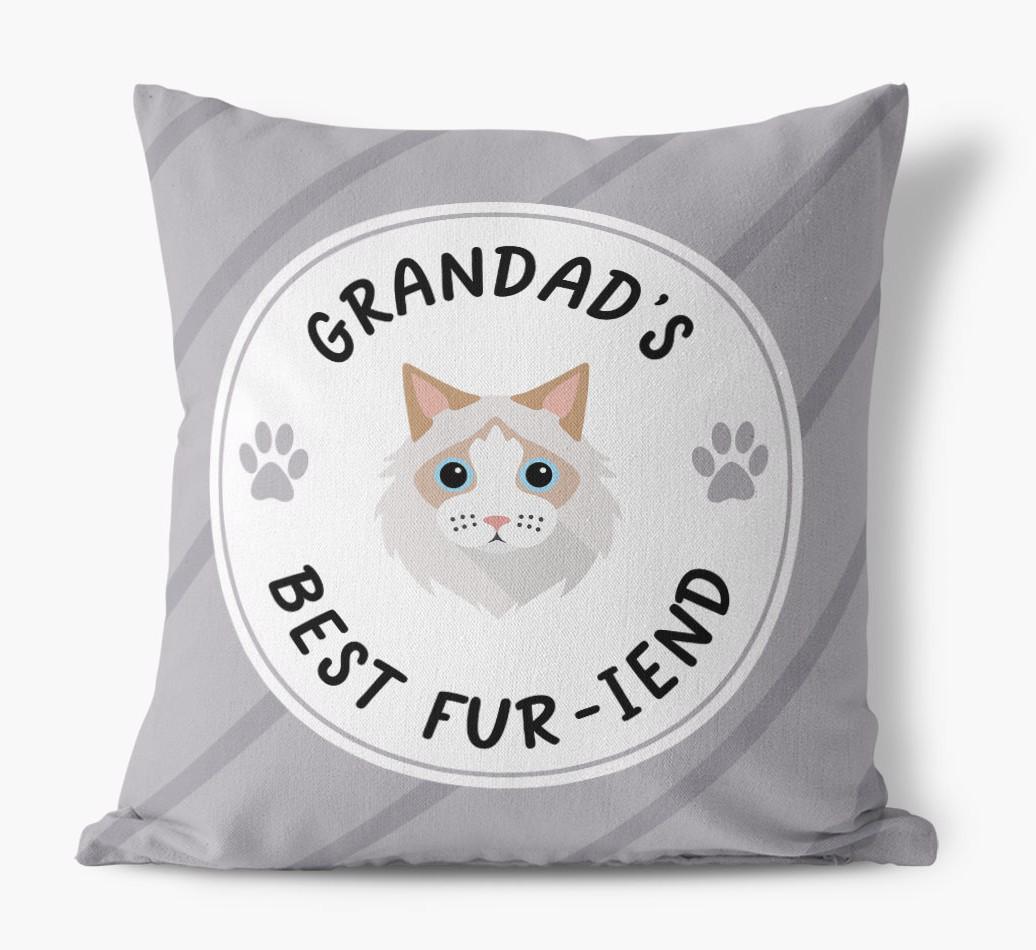 Grandad's Best Fur-iend: Personalised {breedCommonName} Cushion