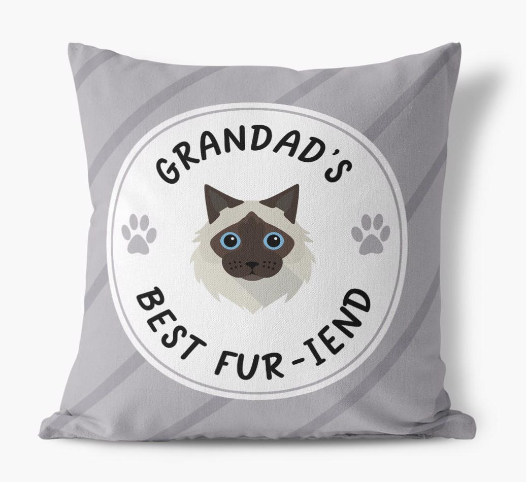 Grandad's Best Fur-iend: Personalised {breedCommonName} Cushion