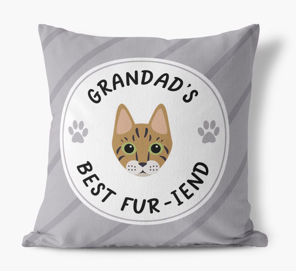 Grandad's Best Fur-iend: Personalised {breedCommonName} Cushion