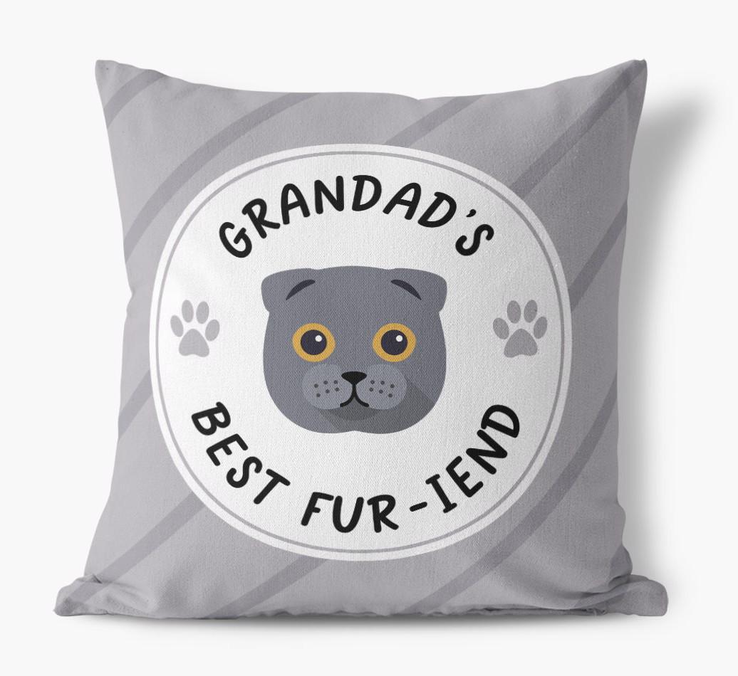 Grandad's Best Fur-iend: Personalised {breedCommonName} Cushion