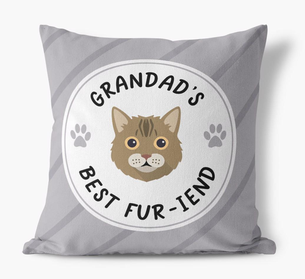Grandad's Best Fur-iend: Personalised {breedCommonName} Cushion