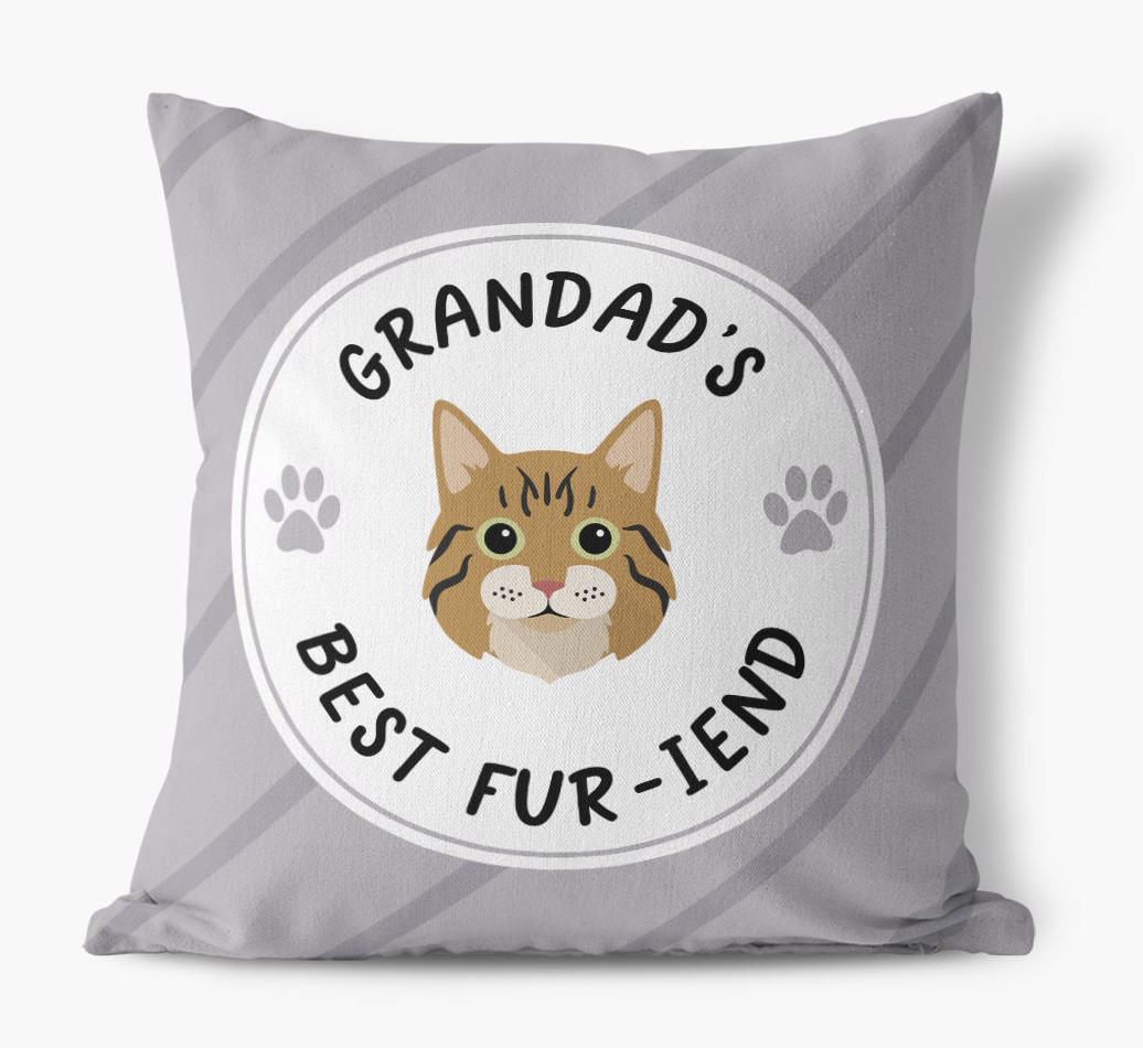 Grandad's Best Fur-iend: Personalised {breedCommonName} Cushion