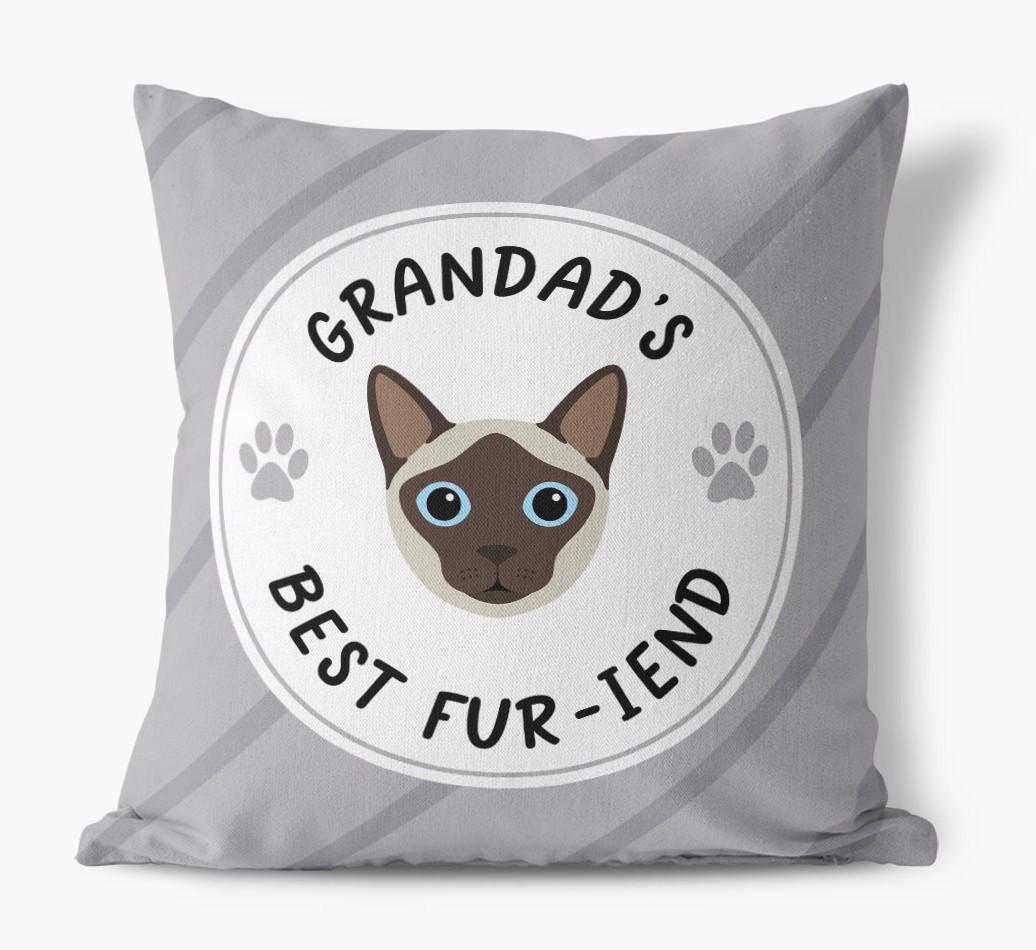 Grandad's Best Fur-iend: Personalised {breedCommonName} Cushion