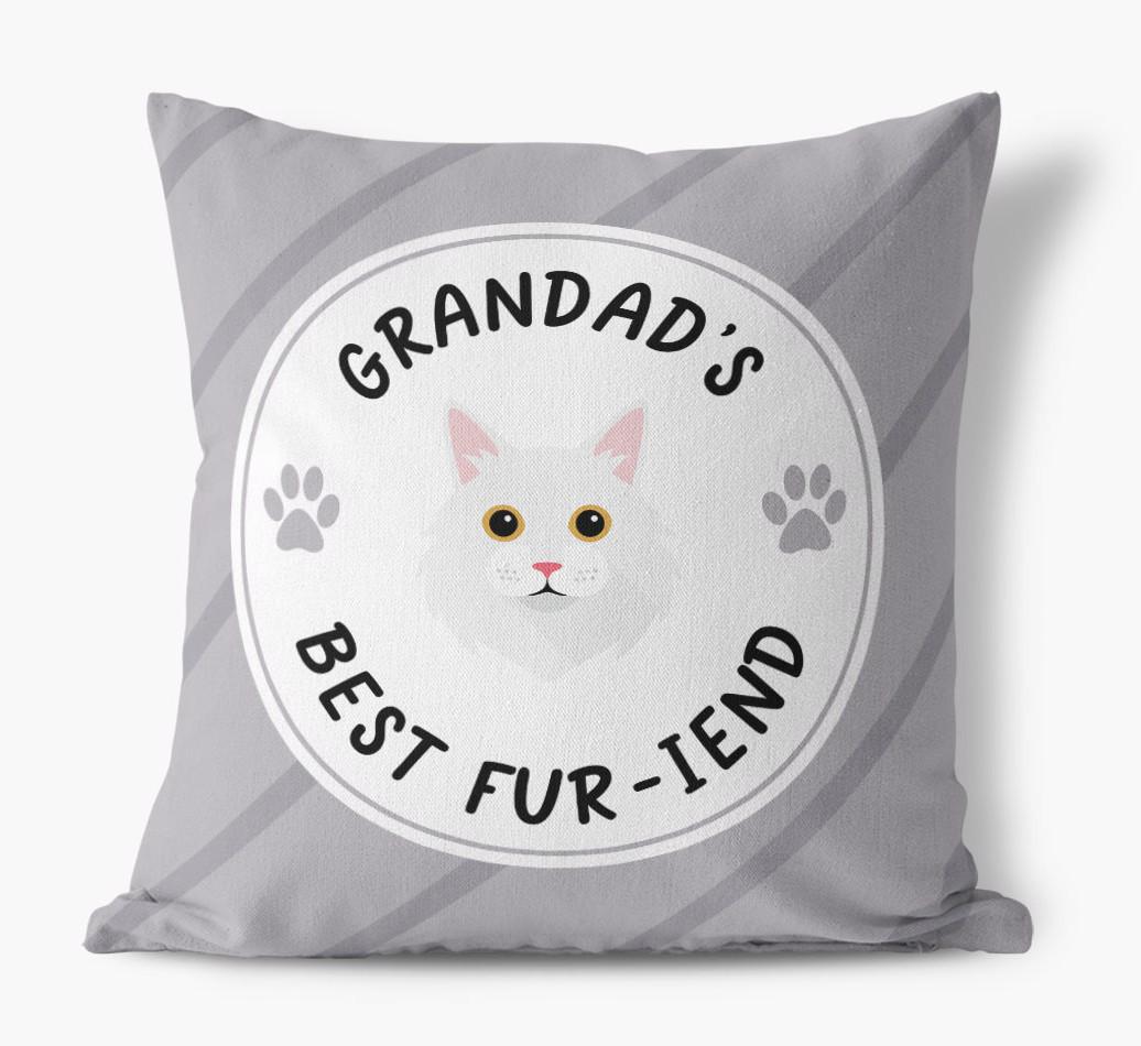 Grandad's Best Fur-iend: Personalised {breedCommonName} Cushion