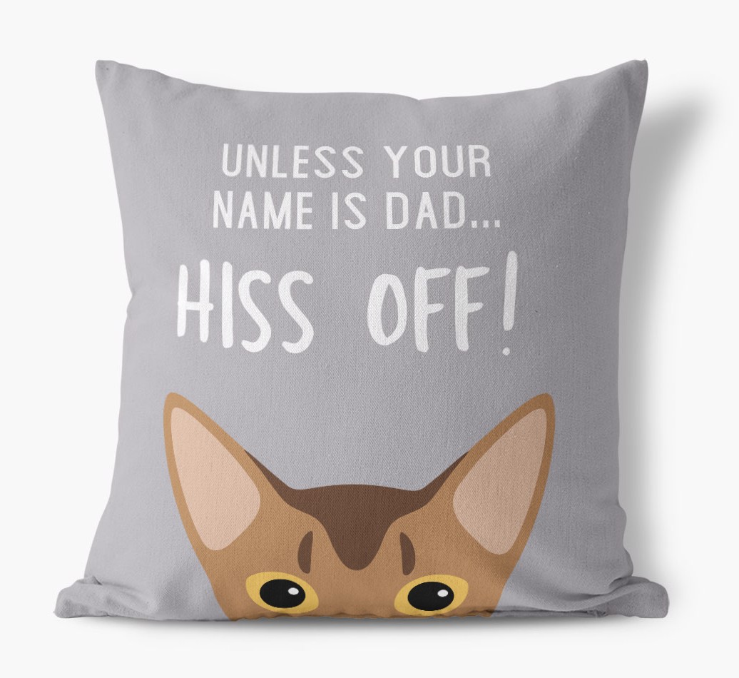 Hiss Off: Personalised {breedCommonName} Cushion