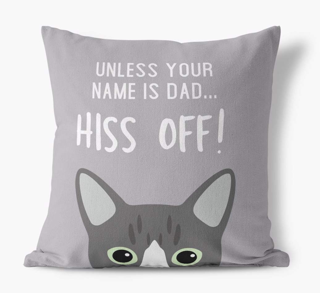 Hiss Off: Personalised {breedCommonName} Cushion