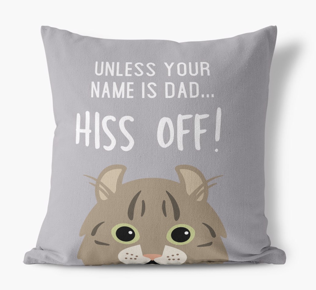 Hiss Off: Personalised {breedCommonName} Cushion