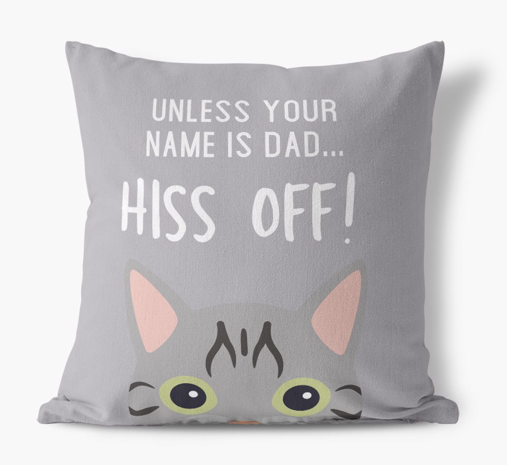 Hiss Off: Personalised {breedCommonName} Cushion