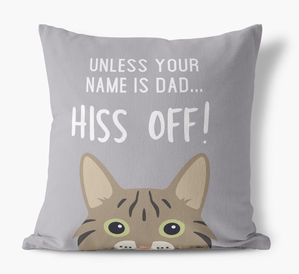 Hiss Off: Personalised {breedCommonName} Cushion