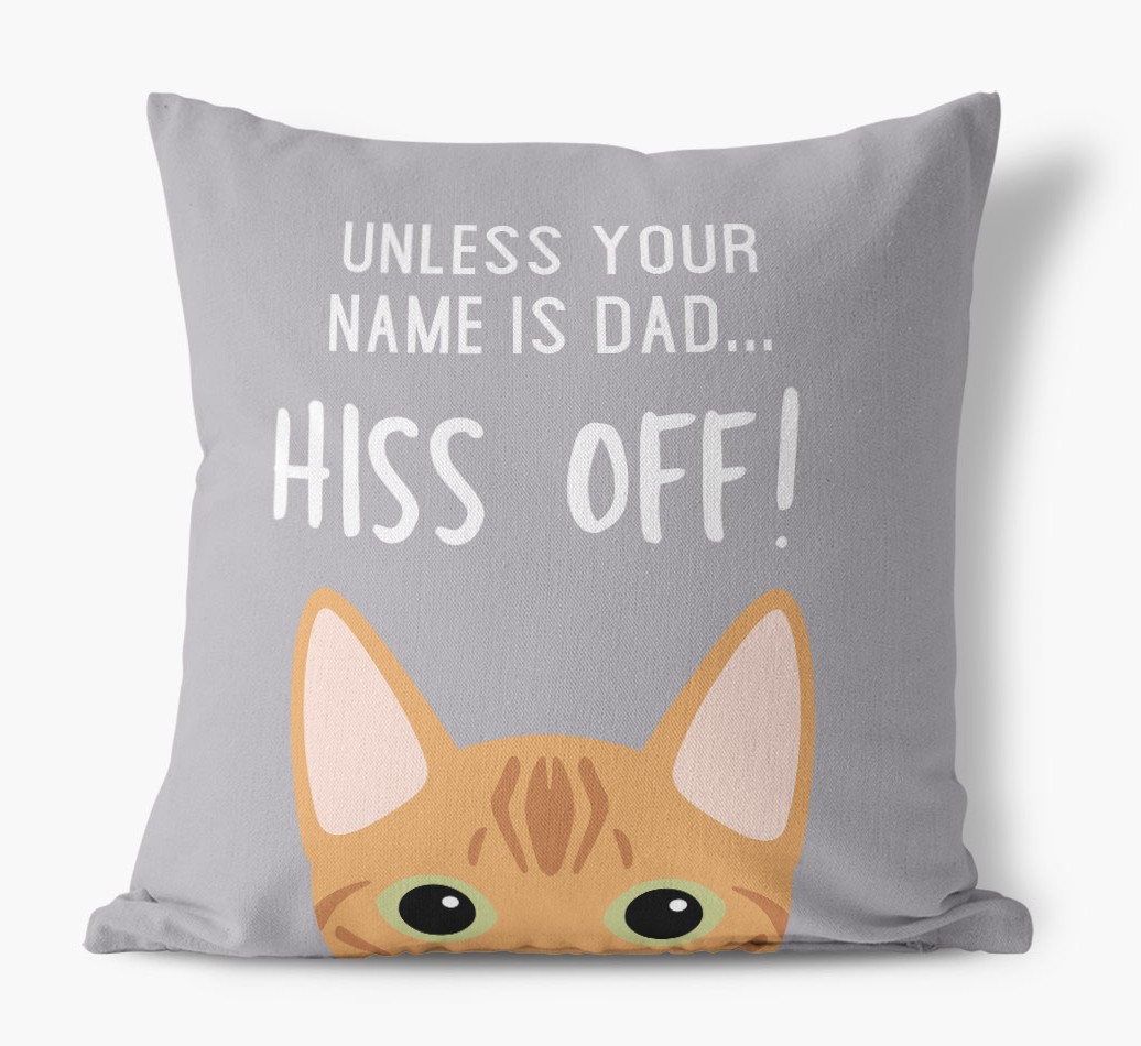 Hiss Off: Personalised {breedCommonName} Cushion