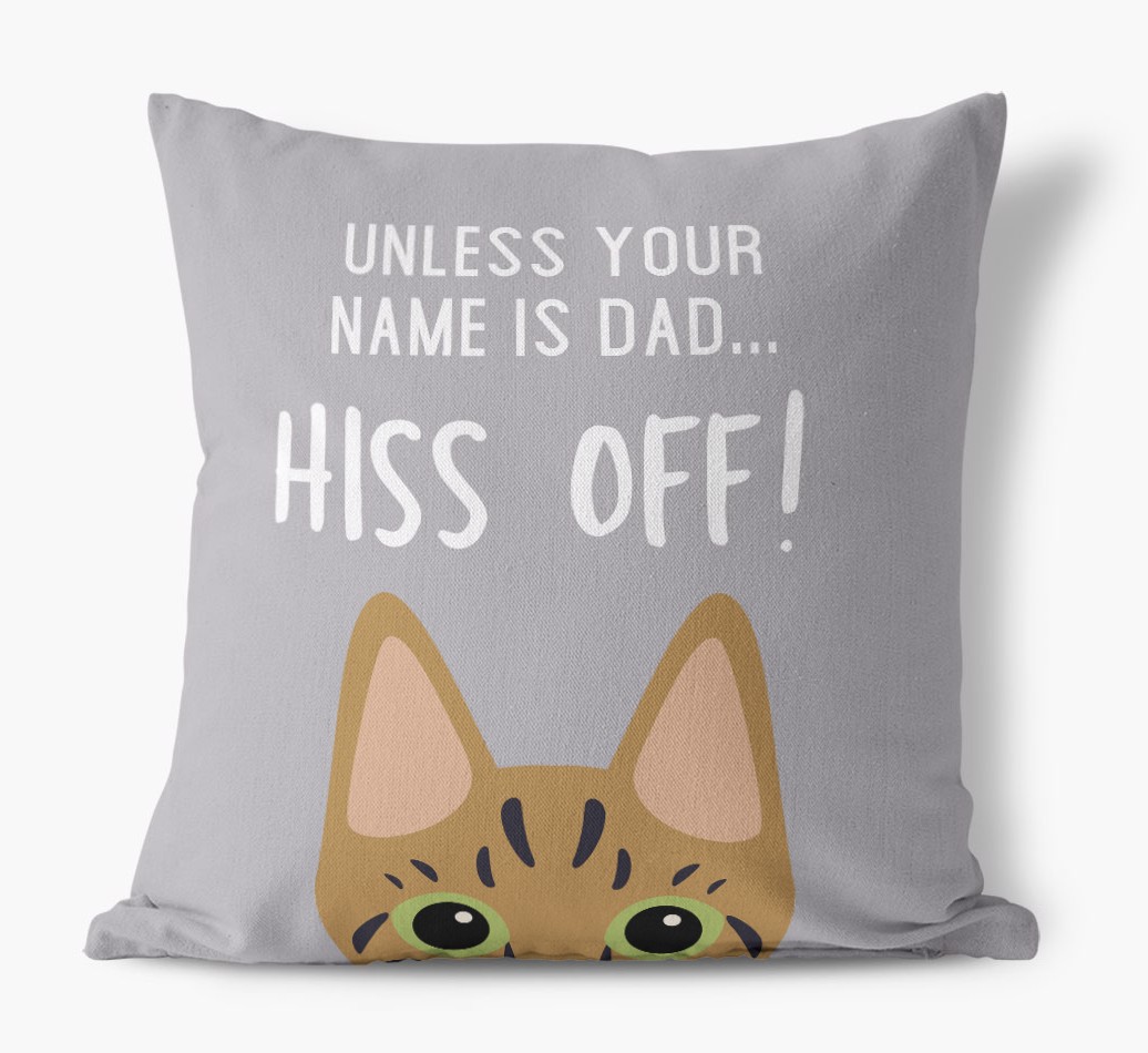 Hiss Off: Personalised {breedCommonName} Cushion