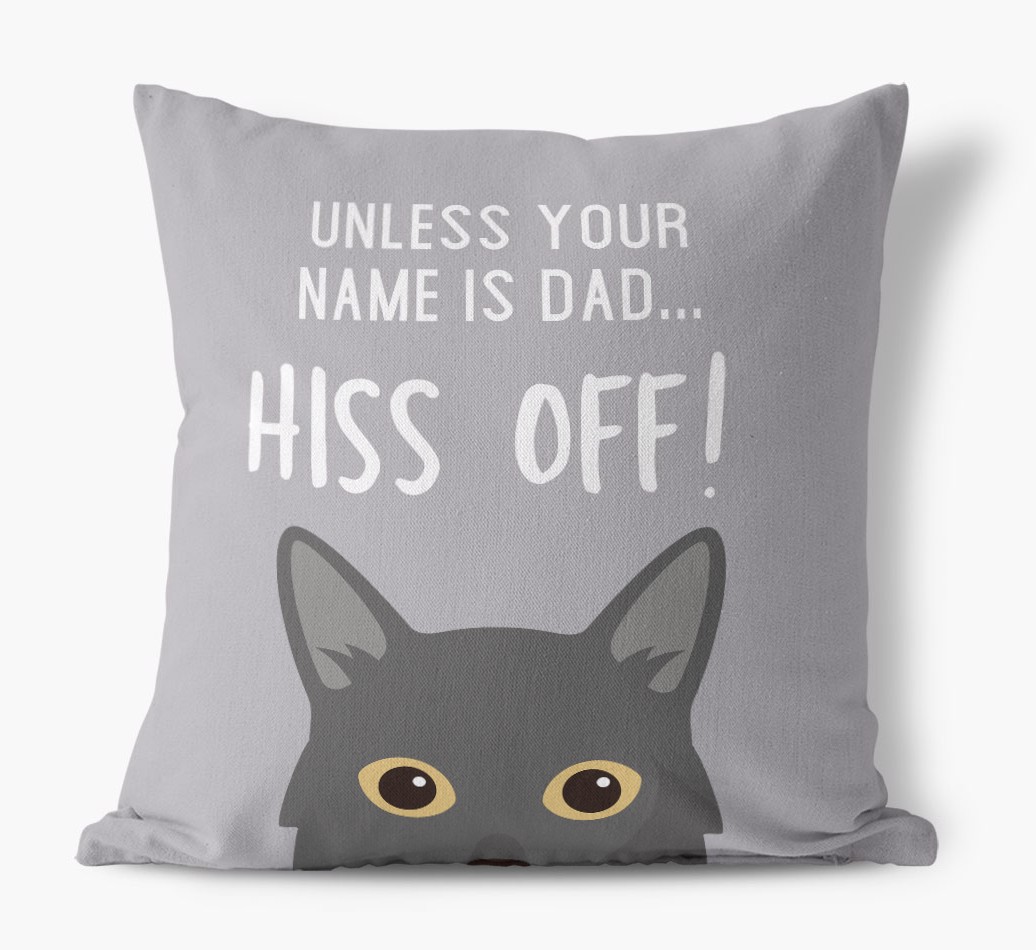 Hiss Off: Personalised {breedCommonName} Cushion