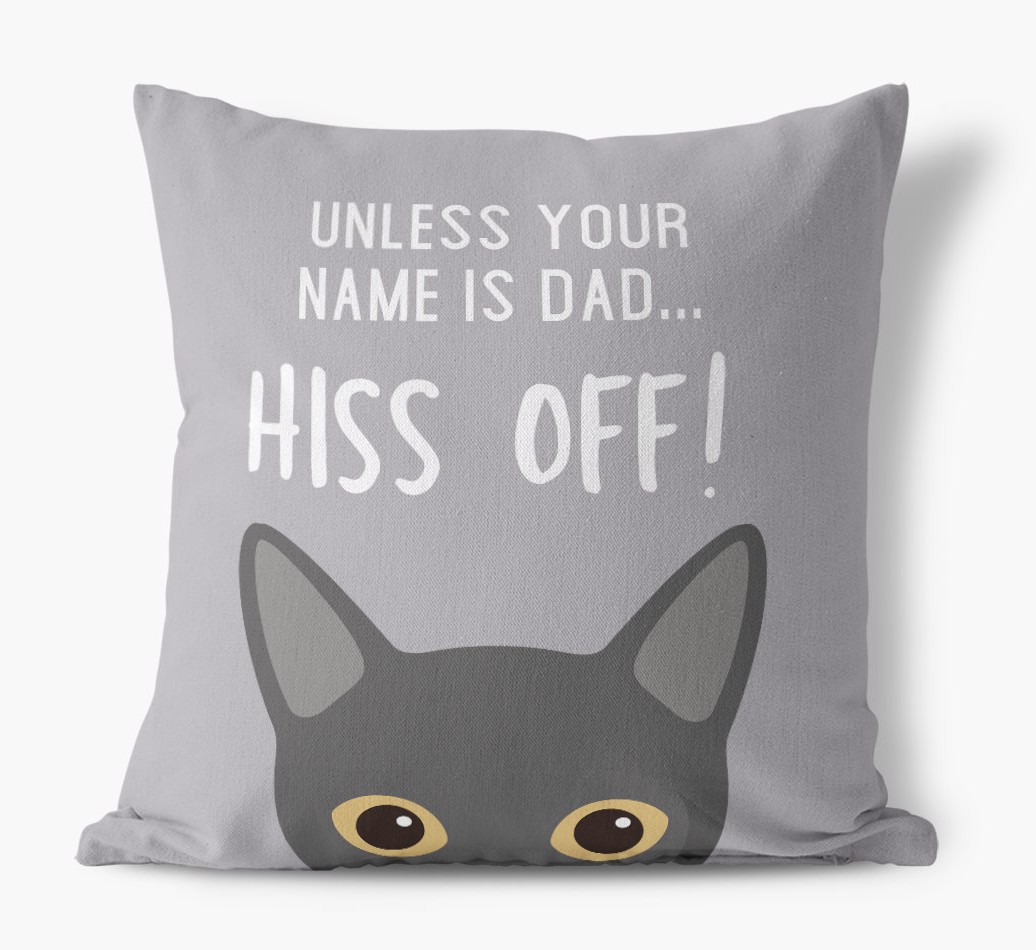 Hiss Off: Personalised {breedCommonName} Cushion