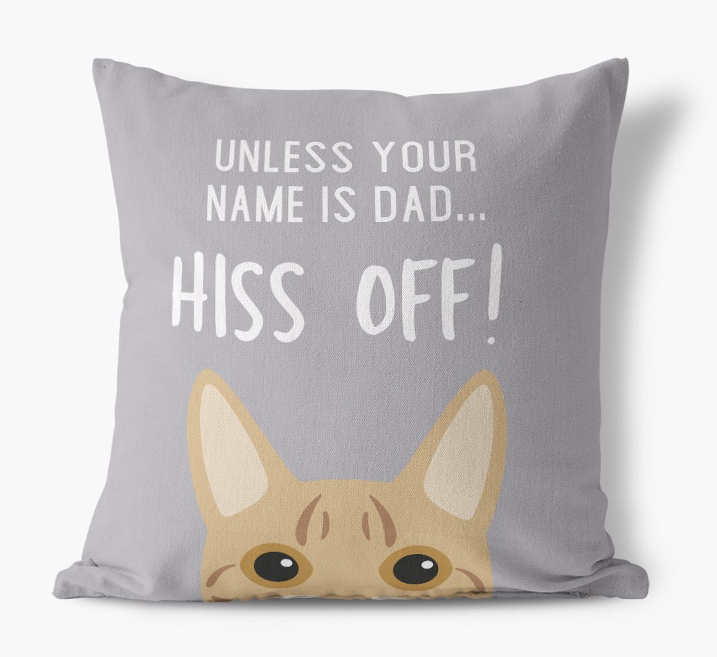 Hiss Off: Personalised {breedCommonName} Cushion