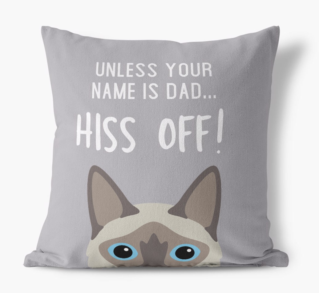Hiss Off: Personalised {breedCommonName} Cushion