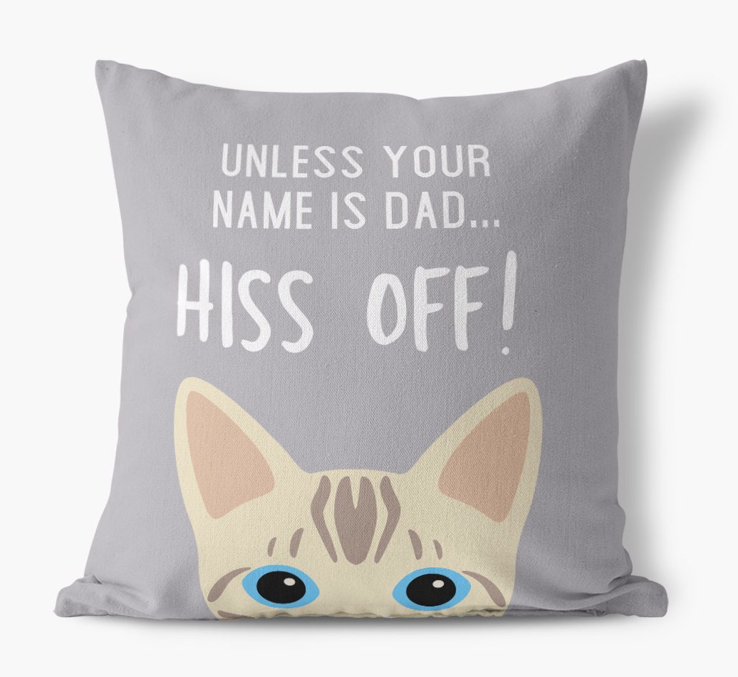 Hiss Off: Personalised {breedCommonName} Cushion