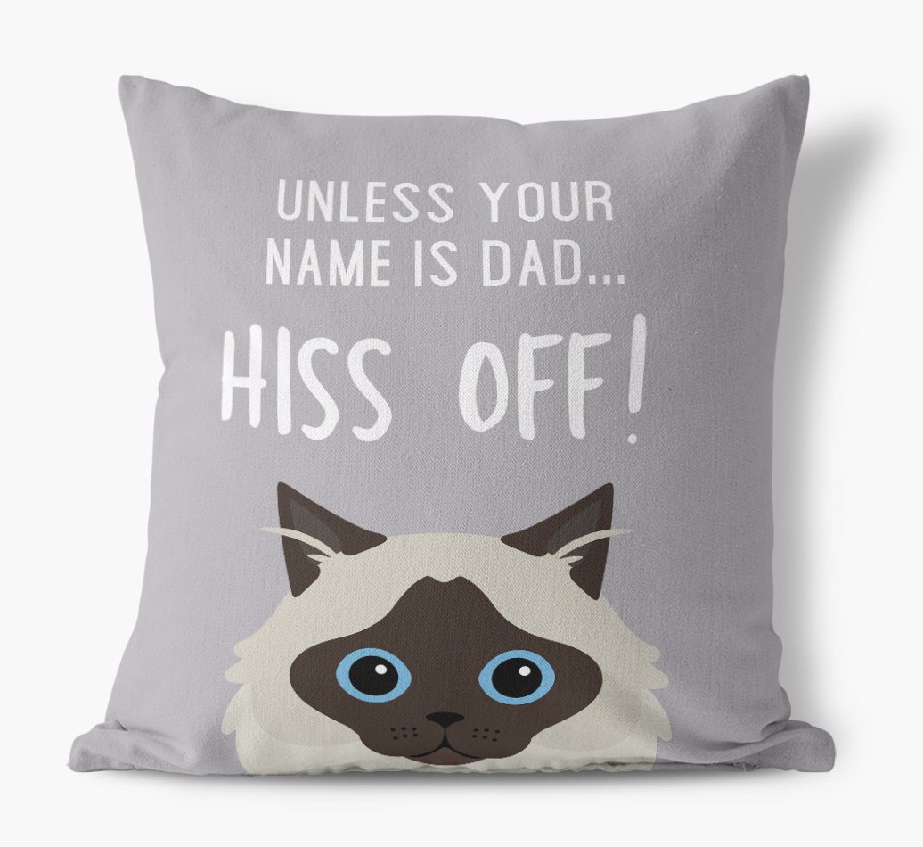 Hiss Off: Personalised {breedCommonName} Cushion