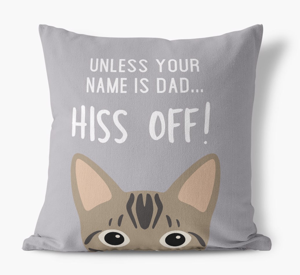 Hiss Off: Personalised {breedCommonName} Cushion