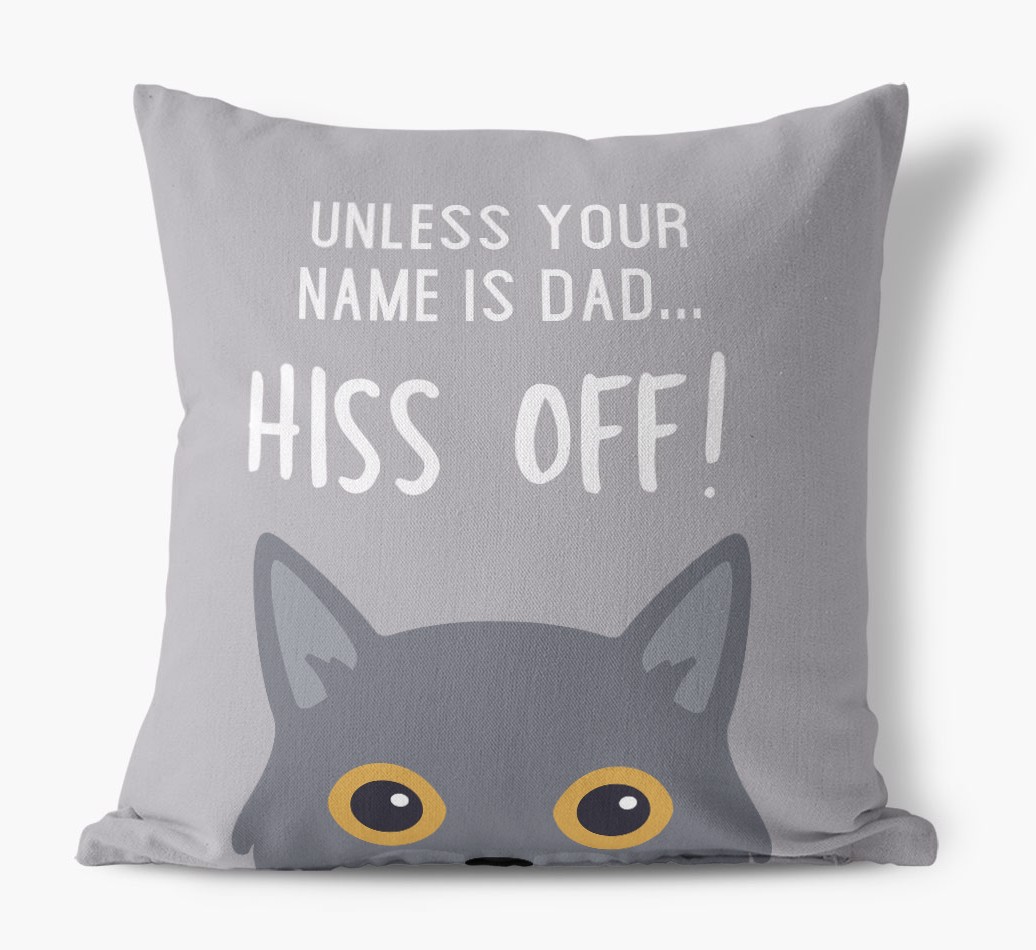Hiss Off: Personalised {breedCommonName} Cushion
