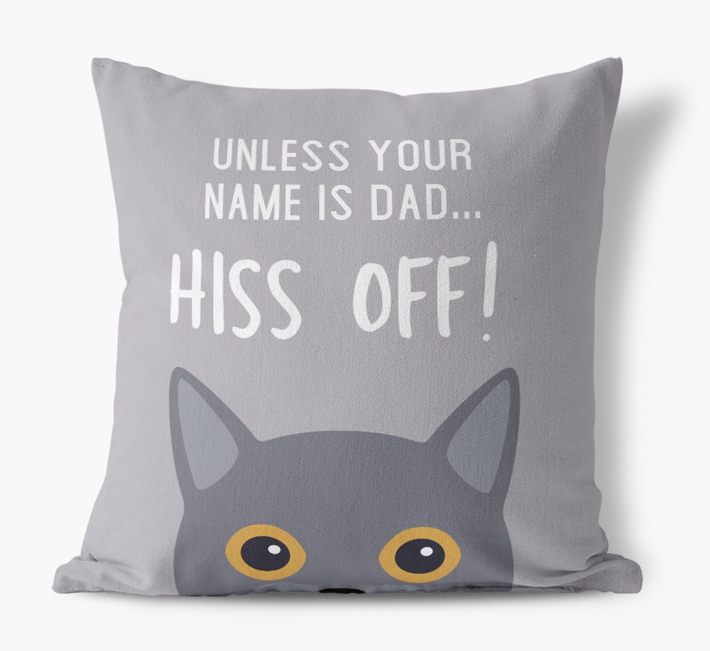 Hiss Off: Personalised {breedCommonName} Cushion