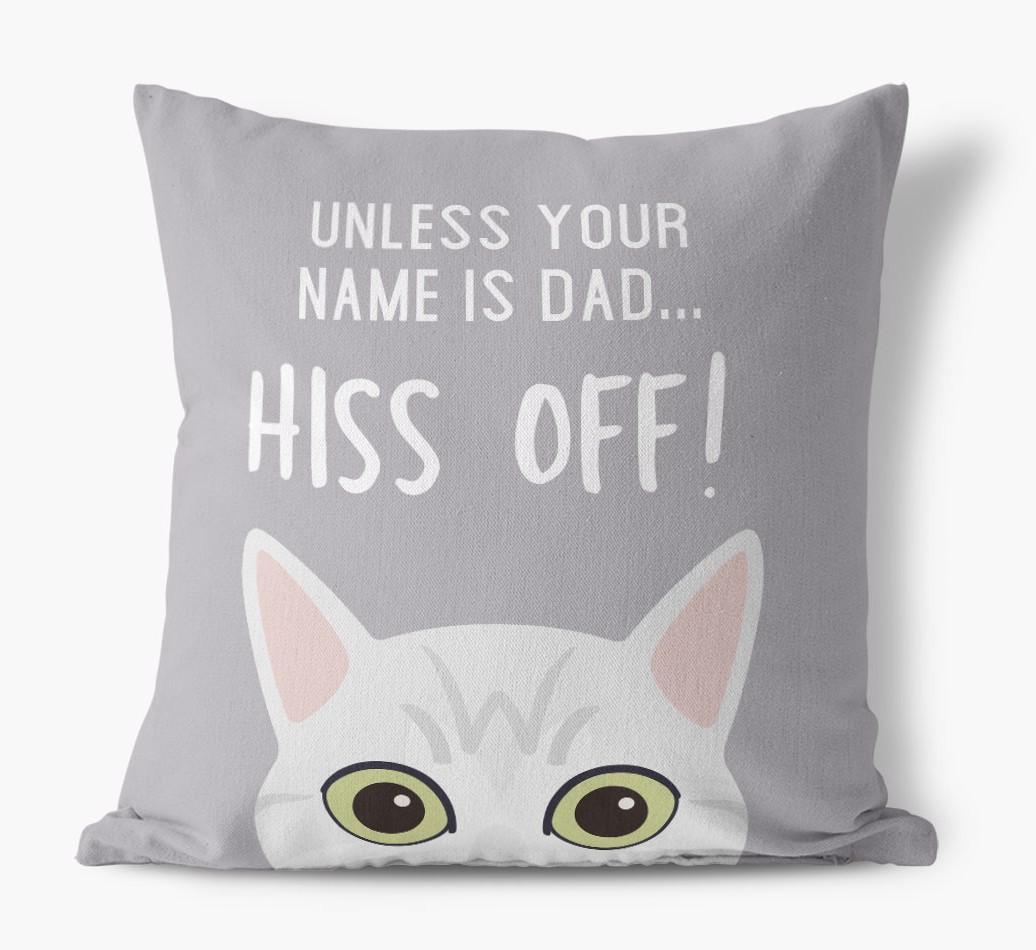 Hiss Off: Personalised {breedCommonName} Cushion