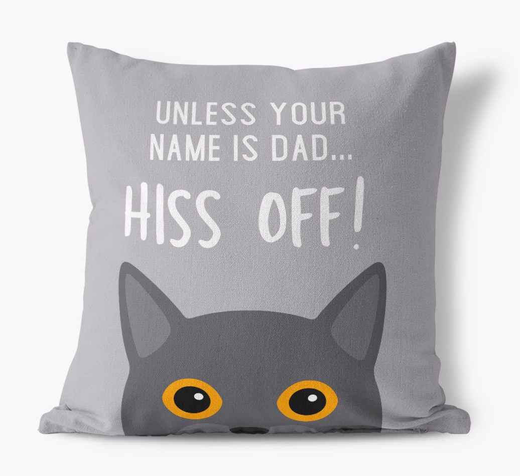 Hiss Off: Personalised {breedCommonName} Cushion